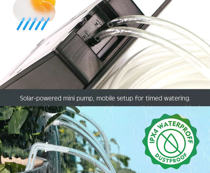Tuya WiFi Solar Smart Drip Irrigation System — Remote Control Watering Kit for Garden & Balcony Plants