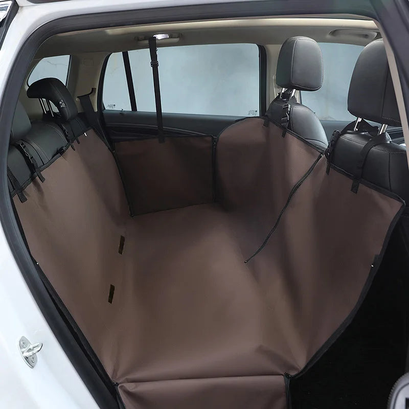 Waterproof Dog Car Seat Cover - Pet Travel Hammock Mat for Small, Medium & Large Dogs with Rear Seat Protection