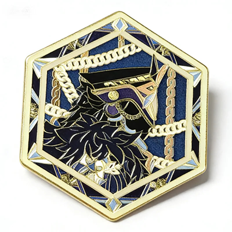 Honkai Star Rail & Genshin Impact Metal Brooch Pins - Cyrene Phainon Flins Columbina Kawaii Cosplay Badges Fan Gift