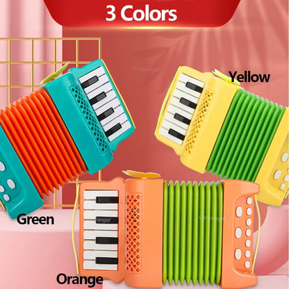 Kids Accordion Musical Toy - Educational Indoor Outdoor Instrument Gift for Toddlers Boys & Girls