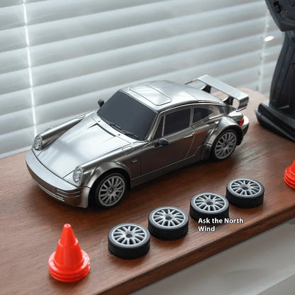 1:24 RC Drift Car — 4WD High-Speed Remote Control Sport Car with LED Lights & Extra Drifting Tire, Kids & Adult Gift