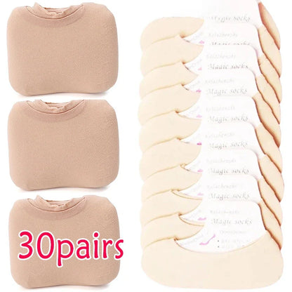 20/60 Pairs Non-Slip Invisible Boat Socks – Seamless Ice Silk, Thin & Breathable No-Show Ankle Socks for Summer