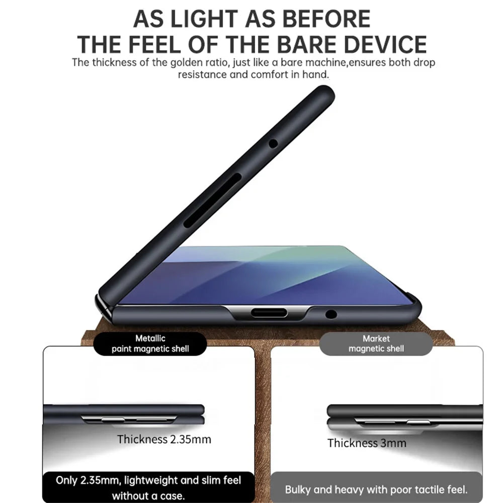 Samsung Galaxy Z Fold 3/4/5/6/7/8 Ultra Thin Skin Feel Case - MagSafe Magnetic Wireless Charging Cover