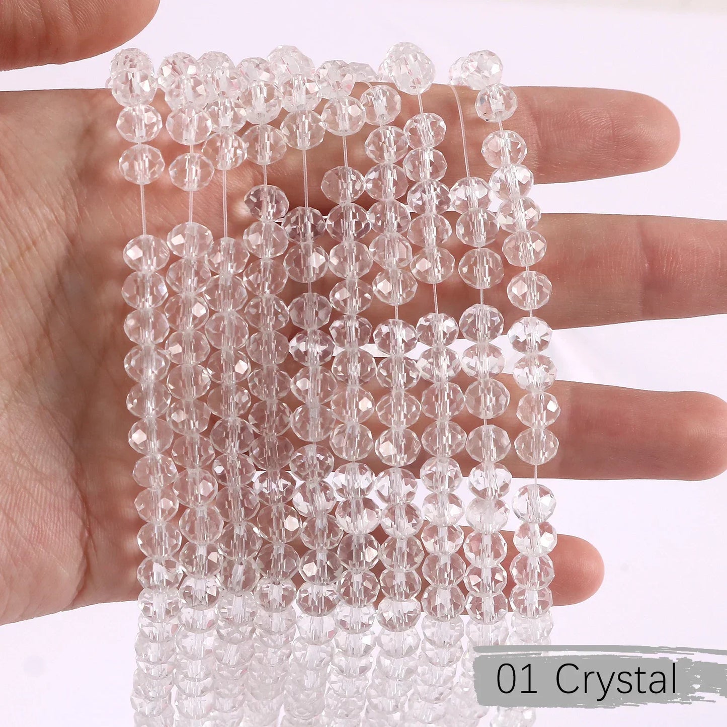 Austria Crystal Rondelle Beads - 2mm/4mm/6mm/8mm Faceted Glass Spacer Beads for DIY Jewelry & Bracelet Making