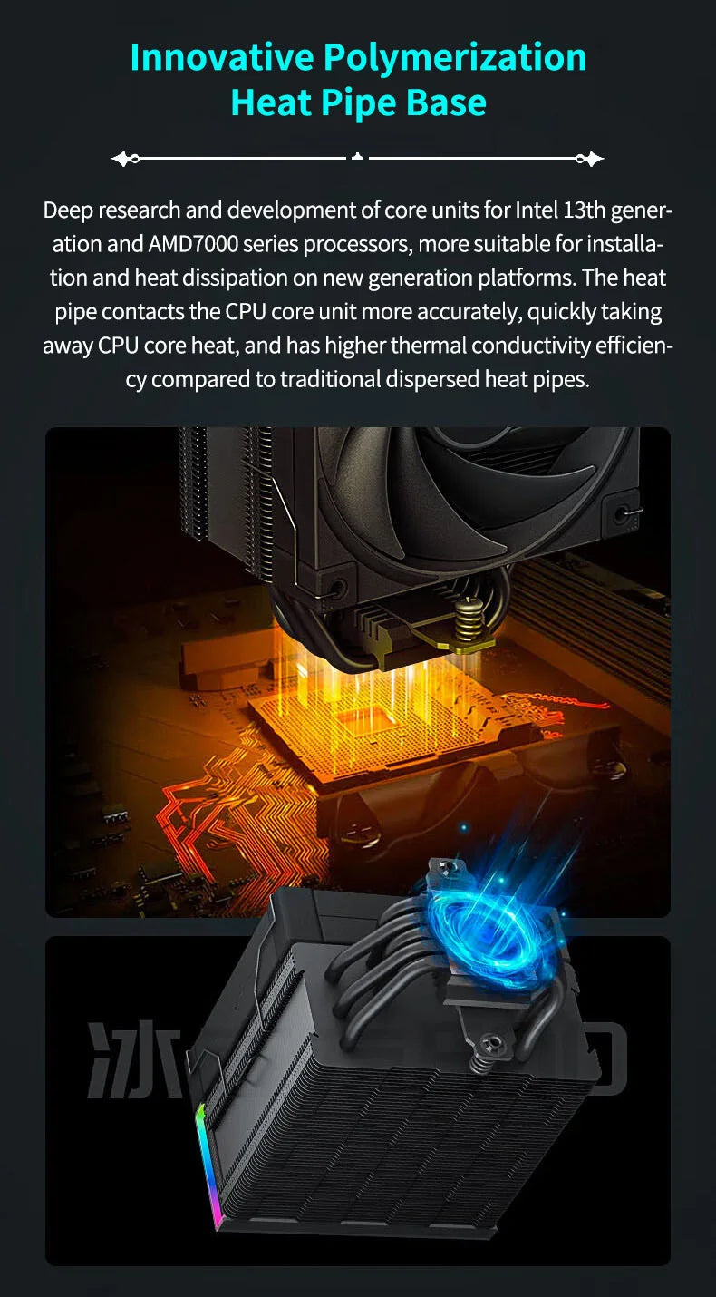 DeepCool AK500S Digital CPU Cooler – 240W TDP, 5 Heat Pipes, LED Display, Compatible with LGA1700/1200/115X, AM4/AM5