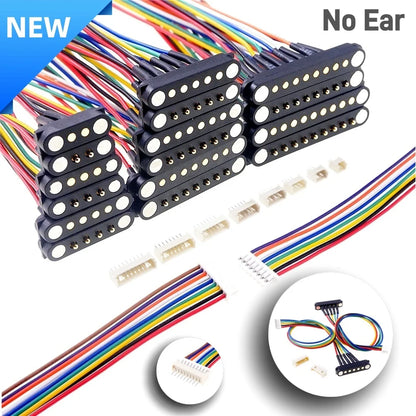 DC Magnetic Pogo Pin Connector - 2A Spring Loaded 2-9 Pin Male Female Power Socket