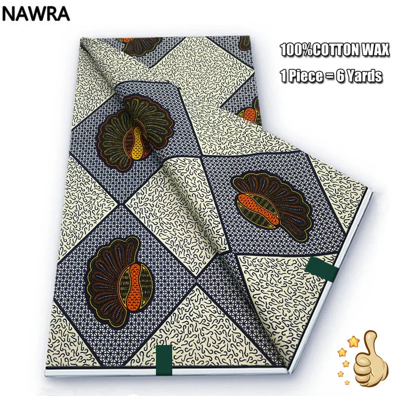 100% Cotton African Wax Print Fabric - High Quality Original Real Wax Ankara Batik Pagne Nigeria Style Sewing Fabric