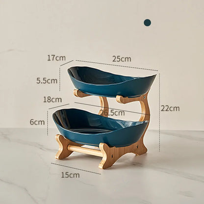 2/3 Layer Fruit Plate & Snack Dish - Modern Plastic Candy Basket, Cake Stand & Salad Bowl for Home Living Room