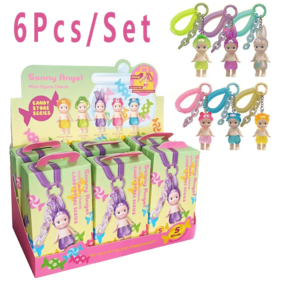 Candy House Angel Keychain Blind Box – Handmade Cartoon Doll Bag Pendant, Creative Toy for Birthday & Valentine's Day Gift