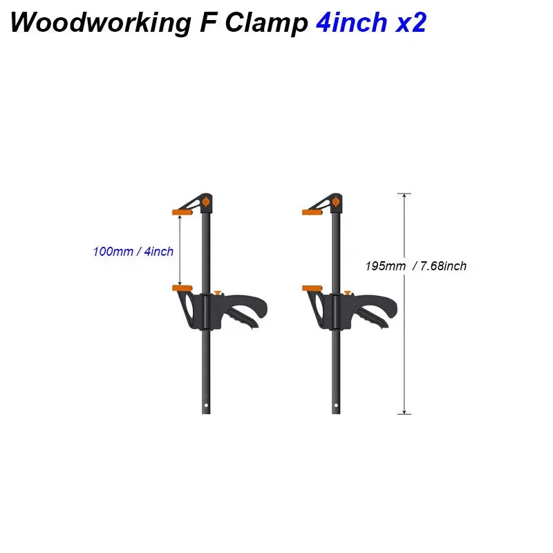4-Inch F-Style Woodworking Clamp - Quick-Release Ratchet Squeeze Clamp for Carpentry & DIY Projects