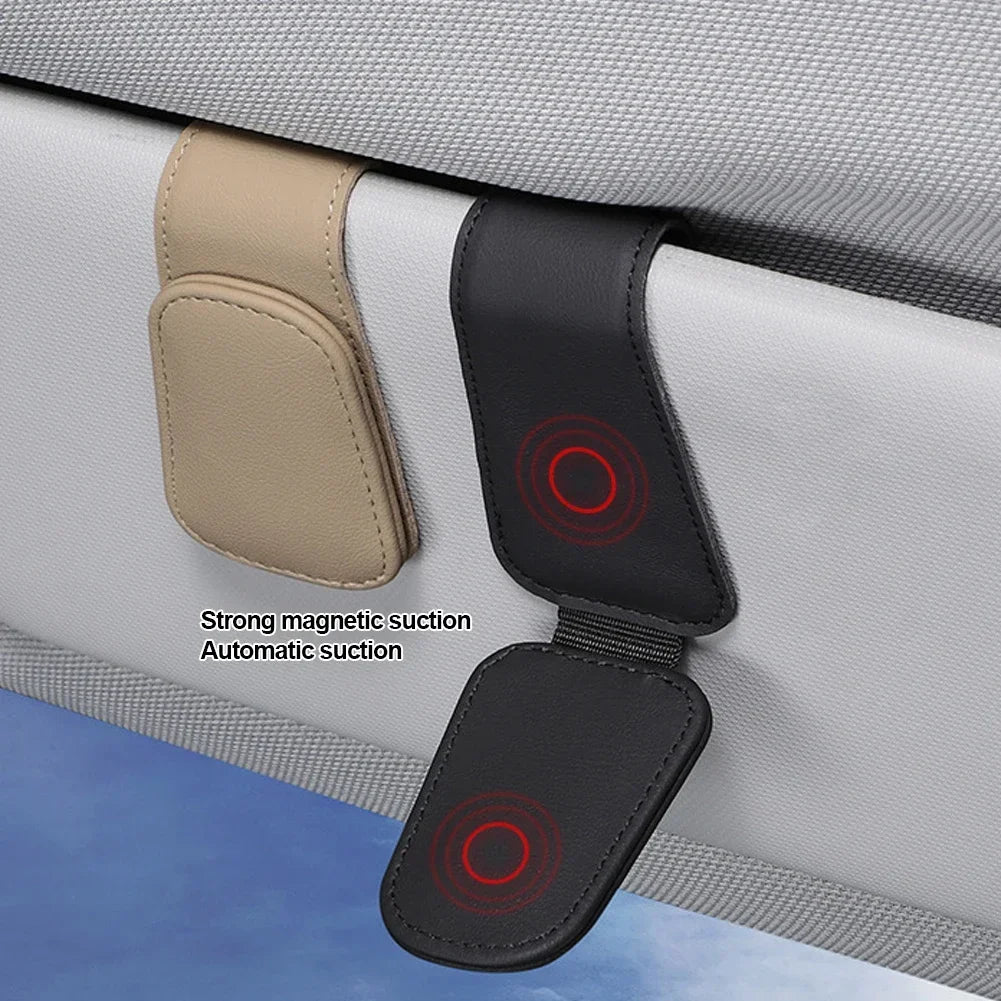 Universal Car Sun Visor Organizer Clip – Sunglasses Holder, Card & Pen Storage Auto Accessory