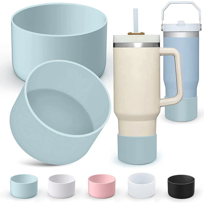 2PCS Silicone Boot Sleeve Covers – Bottom Protectors for Stanley 20/30/40oz Tumblers & Water Bottles