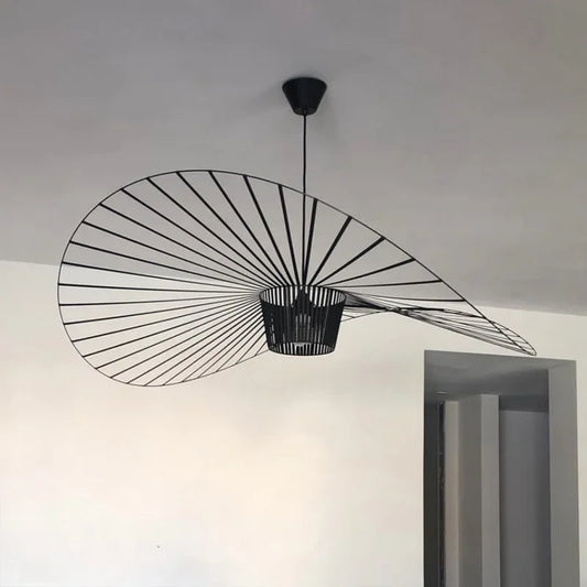 Italian Cross-Border Nordic Straw Hat Fabric Lamp — Modern Designer Art Lamp for Restaurant & Living Bedroom