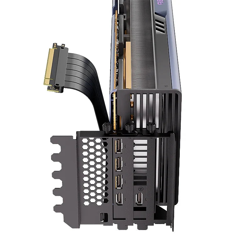 PCIe 3.0/4.0 x16 Vertical GPU Holder Kit - Graphics Card Riser Bracket Support for ATX & Micro ATX PC Cases