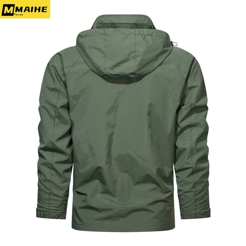 Men’s Outdoor Hiking Jacket - Breathable Waterproof Windbreaker for Camping, Trekking and Travel