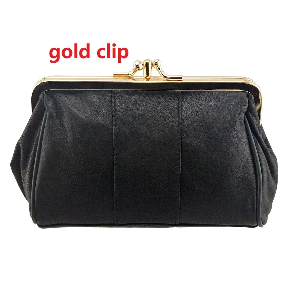 BELLO TUTTI Leather Mini Coin Purse - Women’s Small Wallet with Metal Clasp, Key Holder & Card ID Pocket