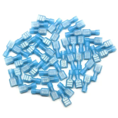 Nylon Insulated Spade Terminal Wire Connectors Kit – Brass Crimp Connectors 16–14 AWG (10–100PCS Multi-Pack)