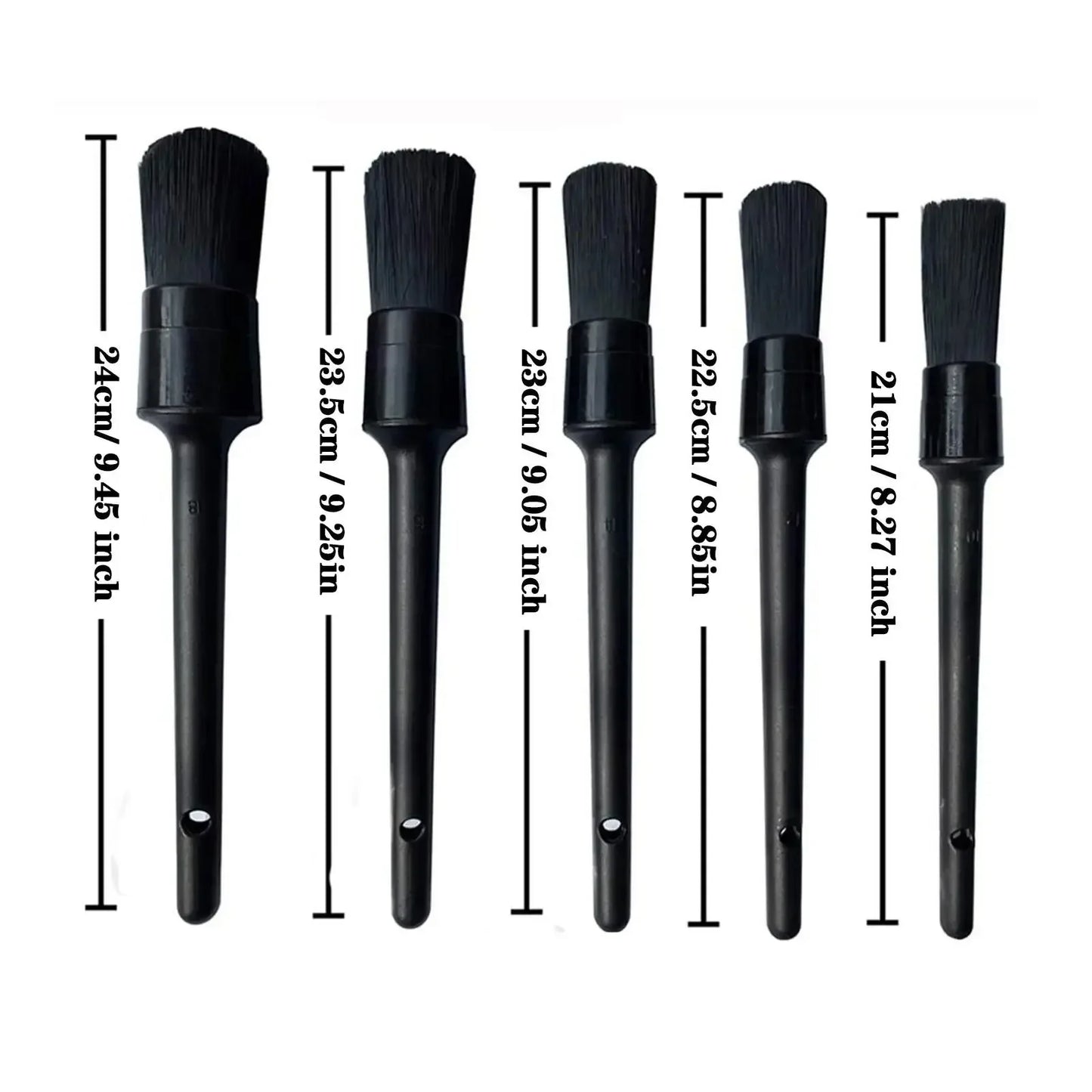 1/5x Car Detailing Brushes – Soft Auto Cleaning Brush for Wheels, Interior & Exterior Dust Removal