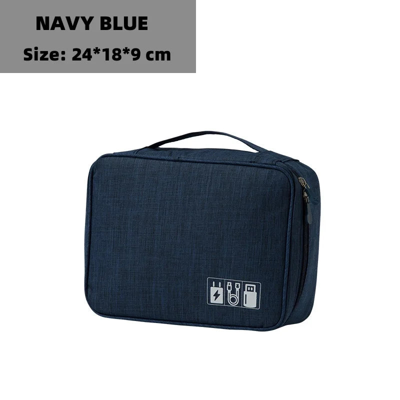Waterproof Portable Cable Storage Bag – Digital Organizer for USB Cables, Chargers & Travel Accessories