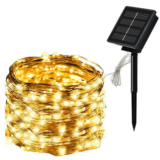 Solar LED Fairy String Lights - Waterproof Outdoor Garden Twinkle Lights for Patio & Party Decor