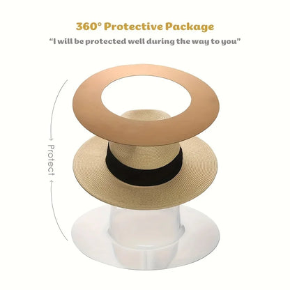 Unisex Straw Fedora Hat - Summer Beach Ribbon Jazz Style Sun Hat for Men & Women