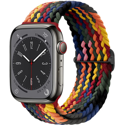 Braided Solo Loop Apple Watch Band – Adjustable Nylon Strap for iWatch Series SE, 4–8 & Ultra (40mm–49mm) Bracelet Wristband