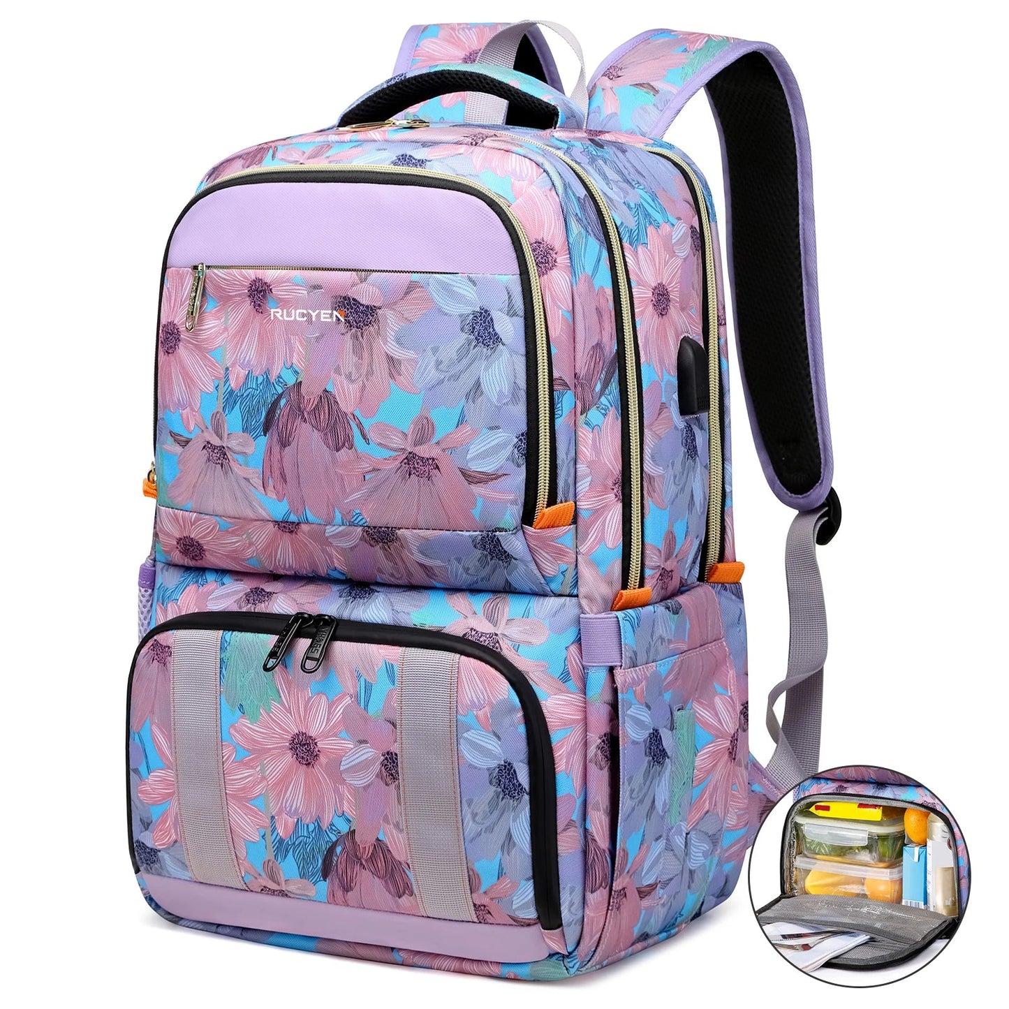Insulated Lunch Cooler Backpack – Large Capacity Waterproof Picnic & Travel Bag for Outdoor Camping, Multifunctional Food Storage Pack