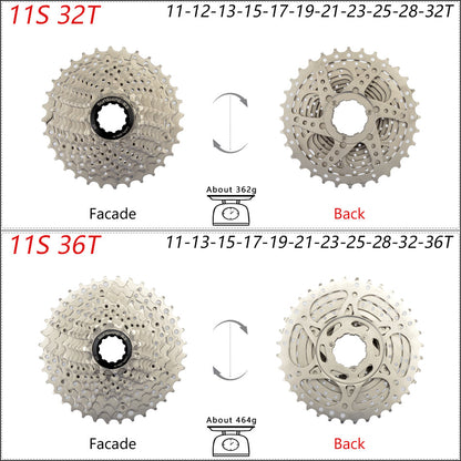 SUNSHINE Bicycle Cassette 8-12 Speed Freewheel - 32T to 52T Sprocket for Shimano/SRAM HG Flywheel