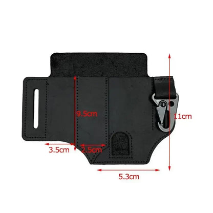 Leather Multitool Sheath - EDC Pocket Organizer Pouch for Leatherman Tools Camping Gear