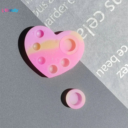 Libeauty Mini Silicone Palette – 6-Function Tray for Lash Lift, Tint, Brow Lamination & Eyelash Perm Makeup Tools