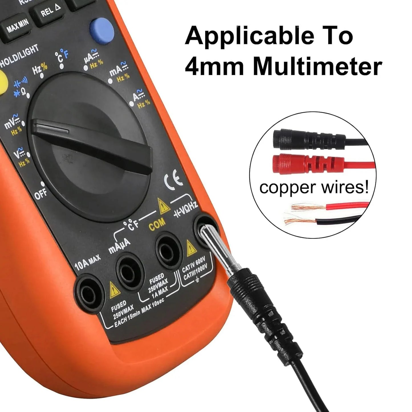 16PCS Multimeter Test Lead Kit - Replacement Wires with Alligator Clips, Banana Plugs and Probe Tips