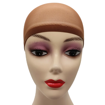 2PCS Stretch Mesh Wig Caps – Black & Brown Stocking Wig Cap for Weave, Hair Nets for Making Wigs