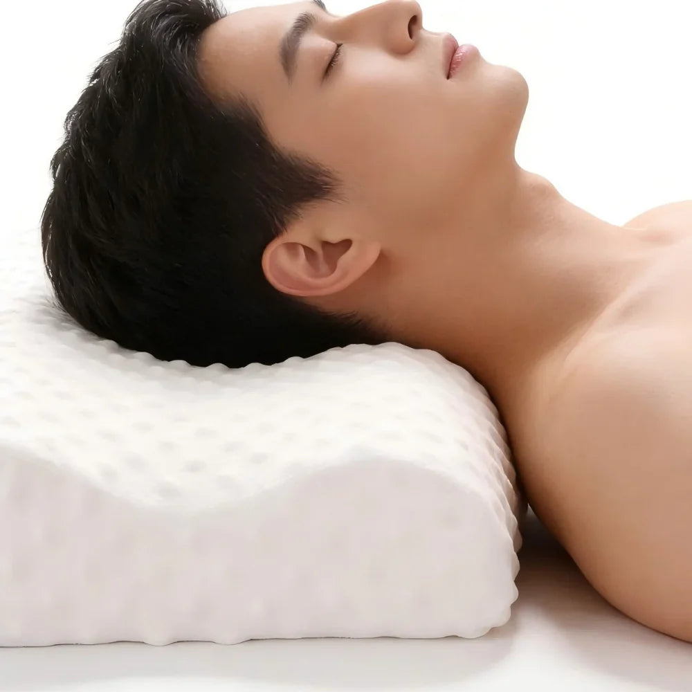 Adjustable Memory Foam Pillow - Orthopedic Curve Neck Support Pillow for Side Sleepers, Neck & Shoulder Pain Relief