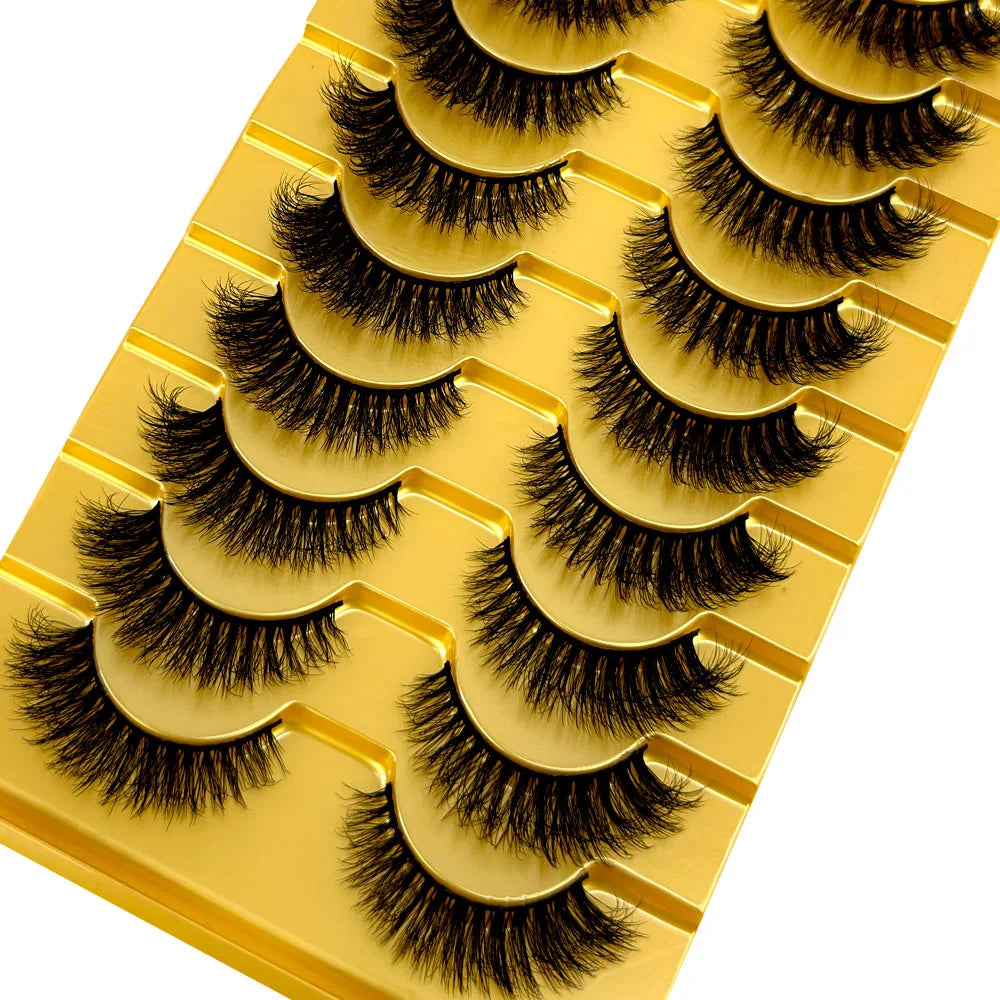 38 Styles 10 Pairs 3D Mink False Eyelashes – Natural Short & Long Fake Lashes Makeup Extension Kit