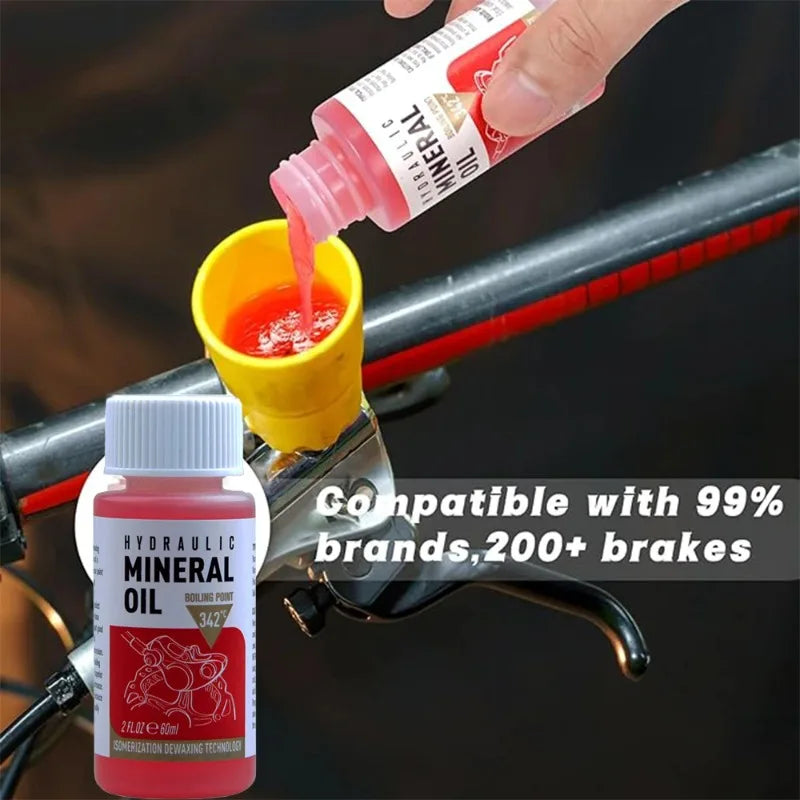 60ML Bicycle Brake Mineral Oil – High Performance Hydraulic Disc Brake Lubricant for Shimano Mountain & Road Bikes