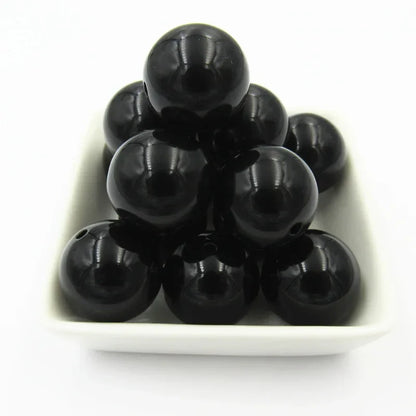 Acrylic Chunky Round Beads - 6mm to 20mm Solid Bubblegum Beads for DIY Handmade Jewelry & Craft Making