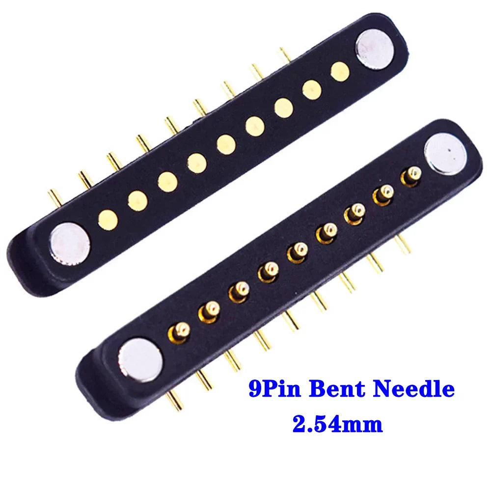 Magnetic Pogo Pin Connector - 2-10 Pin Spring Loaded Male Female DC Power Socket with 2.54/4.0/2.8mm Pitch