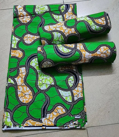 African Ankara Wax Print Fabric - 100% Cotton Batik Patchwork Sewing Material for Dresses & Crafts