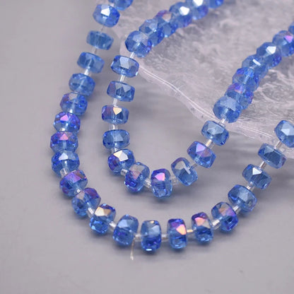 8mm Crystal Glass Beads Set - 30PCS Color Wheel Faceted Round Loose Beads for DIY Jewelry Making & Bracelets
