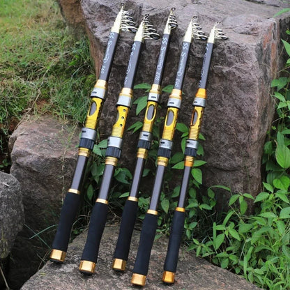 Sougayilang Telescopic Fishing Rod - 2.1m-3.6m Carbon Spinning Rod for Trout, Carp & Lure Fishing