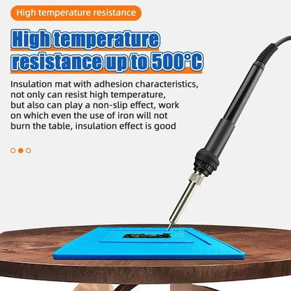 ESD Heat-Resistant Soldering Mat – Magnetic Silicone Work Pad for BGA Repair and Heat Insulation