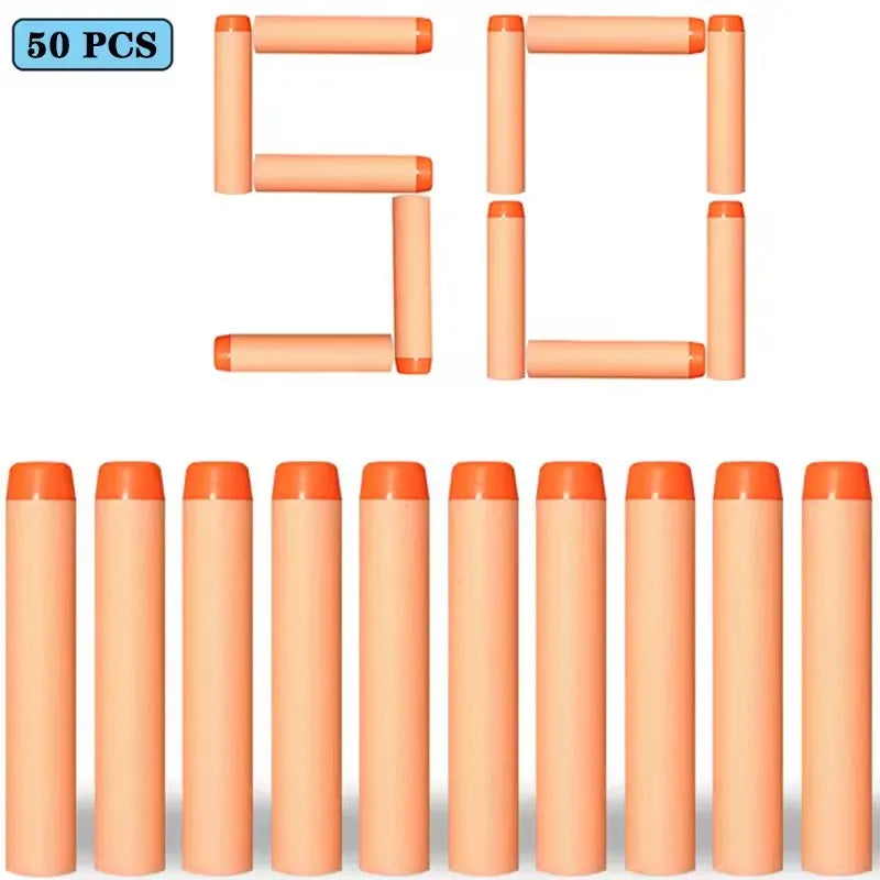 100/50PCS 7.2cm Foam Refill Darts for Nerf N-Strike Elite Blasters – Soft Bullet Toy Gun Accessories for Kids