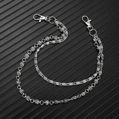 Harajuku Denim Hip Hop Chain - Personalized Punk Double-Layer Waist Chain for Unisex Streetwear