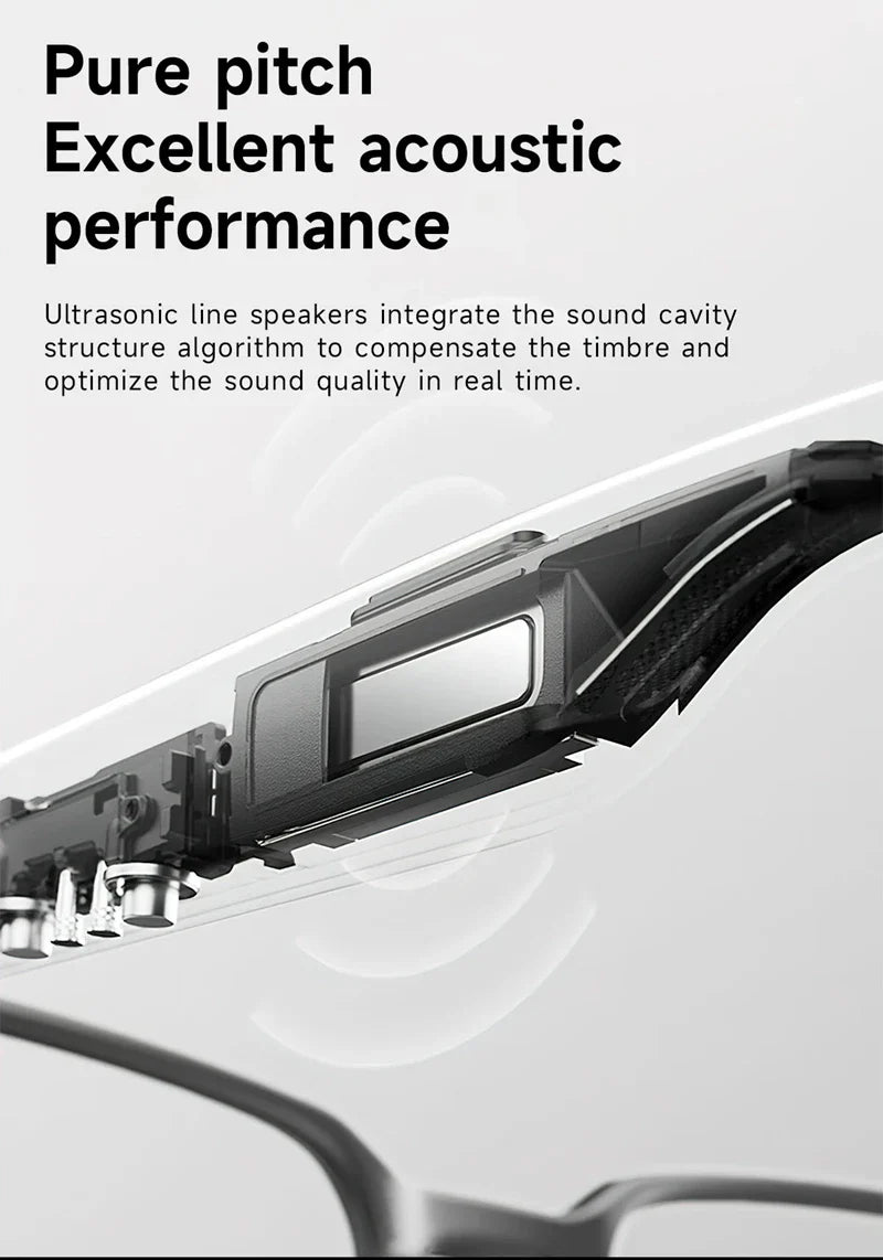 AI Smart Glasses — 8MP Camera Bluetooth Sunglasses with Audio, Video, Calls, Music Player, Multifunctional Wearable