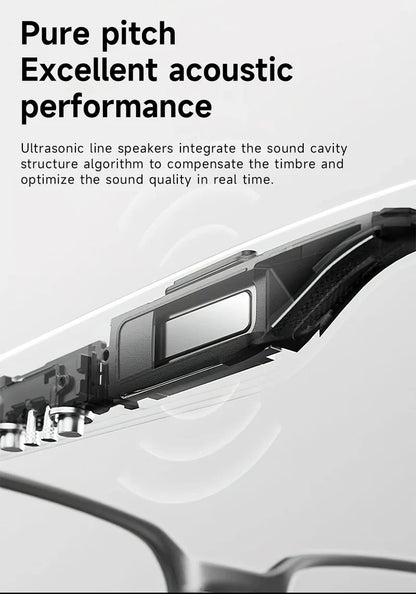 AI Smart Glasses — 8MP Camera Bluetooth Sunglasses with Audio, Video, Calls, Music Player, Multifunctional Wearable