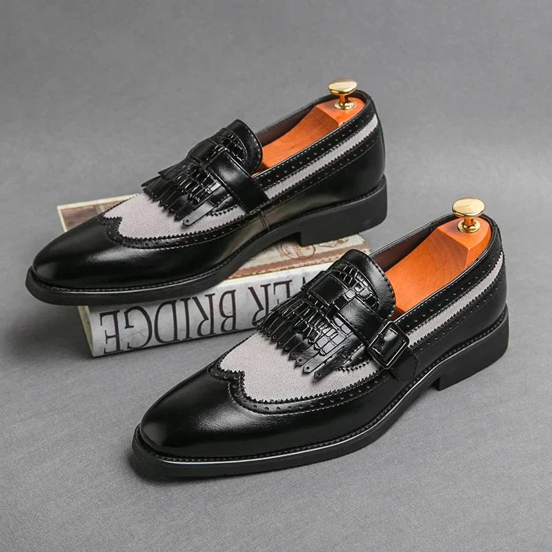 Men's Pointed Toe Buckle Dress Shoes - Classic Business, Office & Party Shoes Size 38-46