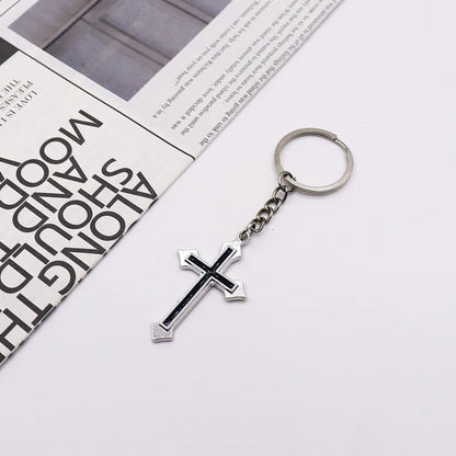 Classic Cross Keychain - Fashion Car Key Ring Pendant & Bag Jewelry Accessory