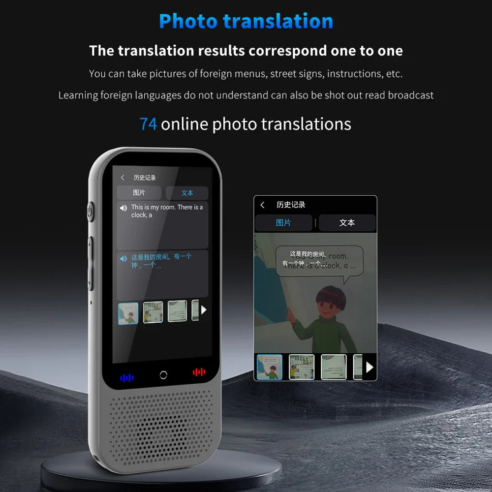 S80 Pro Portable Language Translator Device - 138 Languages, Voice & Offline Translation, ChatGPT Function