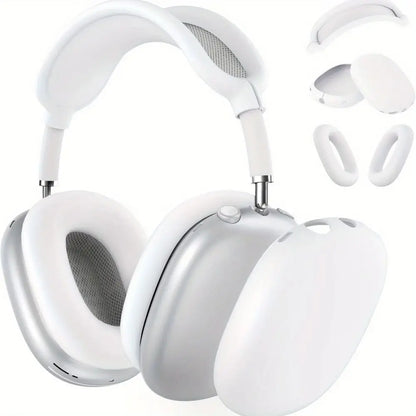 3-in-1 Silicone AirPods Max Case - Soft Shockproof Anti-Scratch Headphone Protector Cover