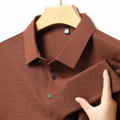 Men's Printed Business Casual Polo Shirt - 2026 Short Sleeve Breathable Fashion Top